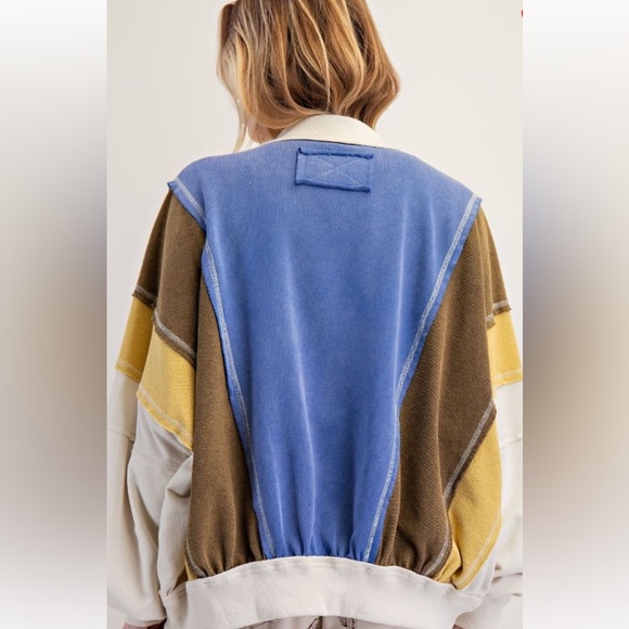 Easel Multicolor Patchwork Jacket - Picture 2 of 5